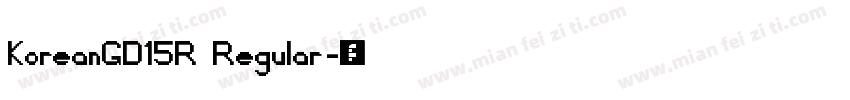 KoreanGD15R Regular字体转换